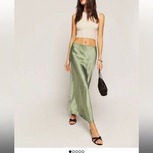 Reformation Silk Layla Skirt